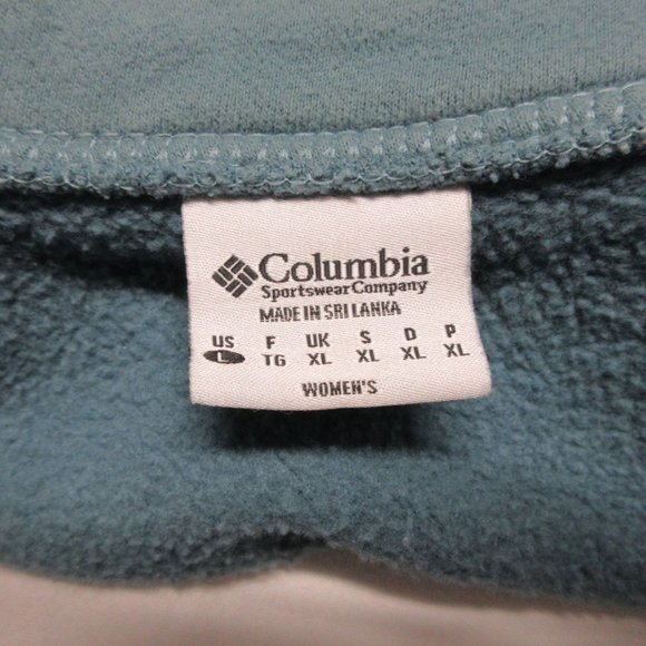 Columbia women's zip front mock neck full zip fleece sweatshirt L‎ - Picture 6 of 13